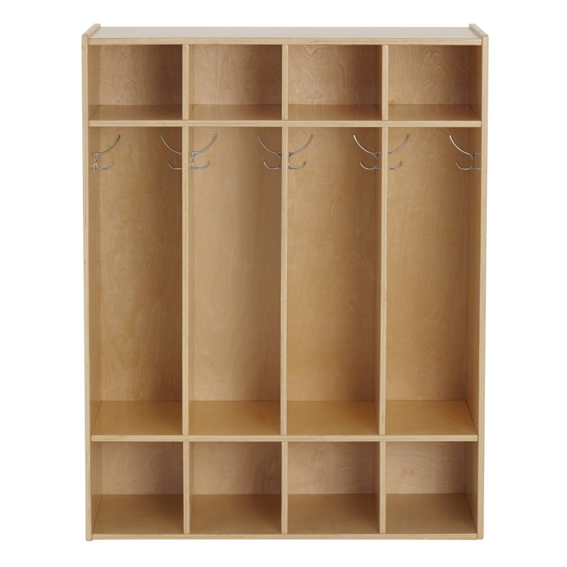 ECR4Kids Streamline 4Section Coat Locker, Classroom Furniture, Natural Wayfair